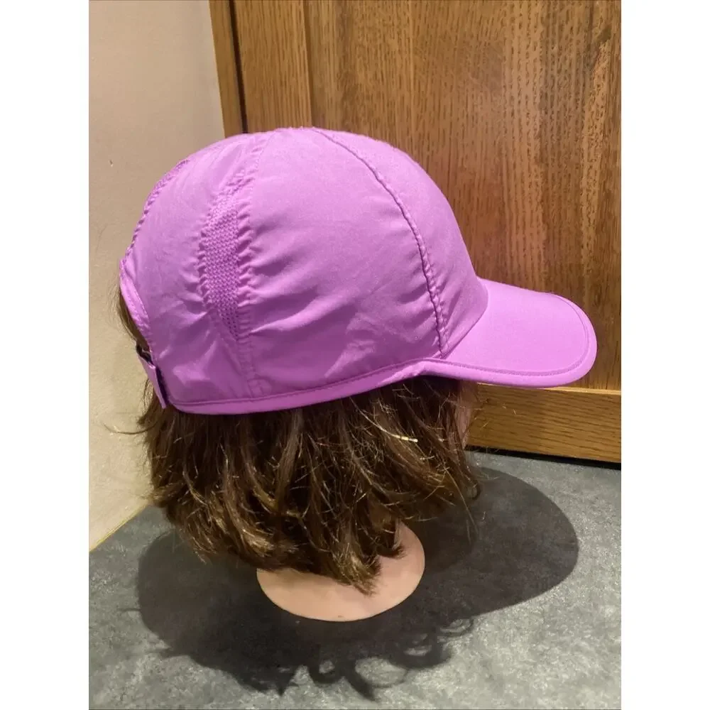The North Face Hat Adjustable Youth MPurple Lightweight Hiking Running Cap Logo